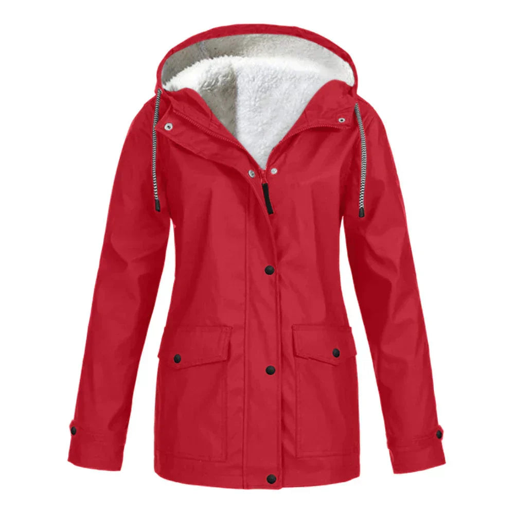 Damen Regenjacke Gefüttert Übergangsjacke | Kuschelig & Wetterfest