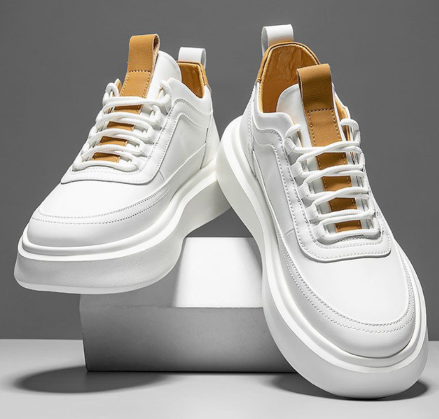 Weiße Schnürsneaker für Herren