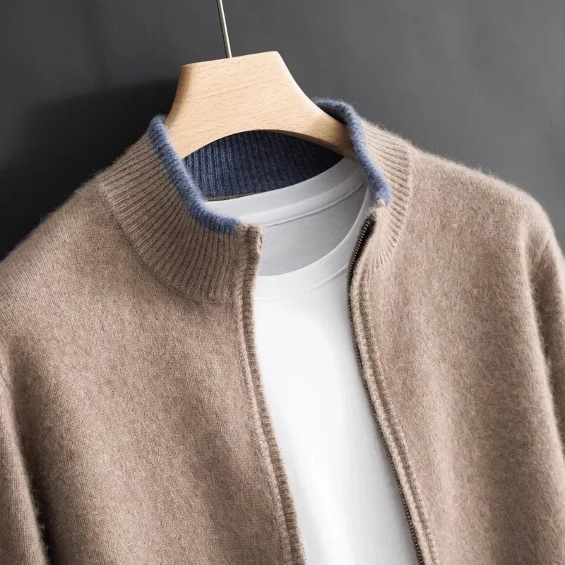 Strickjacke Mit Reißverschluss Für Herren | Leicht Gefüttert Und Zeitlos