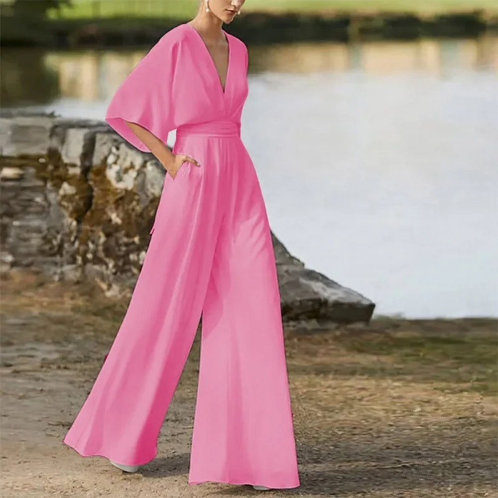 Jumpsuit mit V-Ausschnitt für Damen