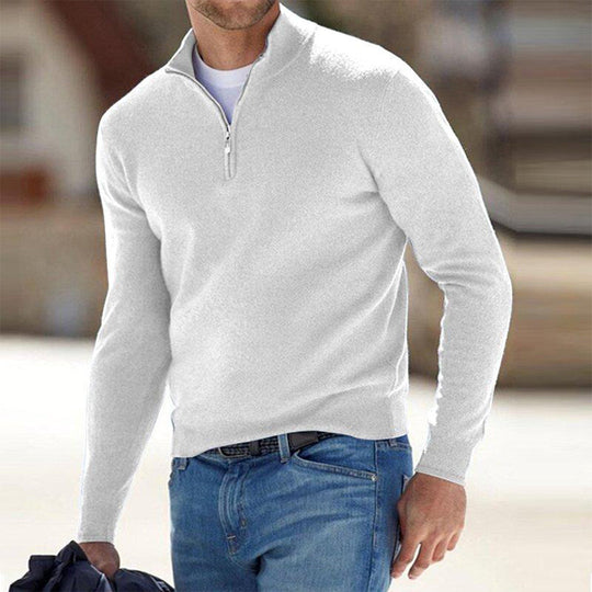 Pullover Herren Weste | Reißverschluss Freizeit Übergangslook