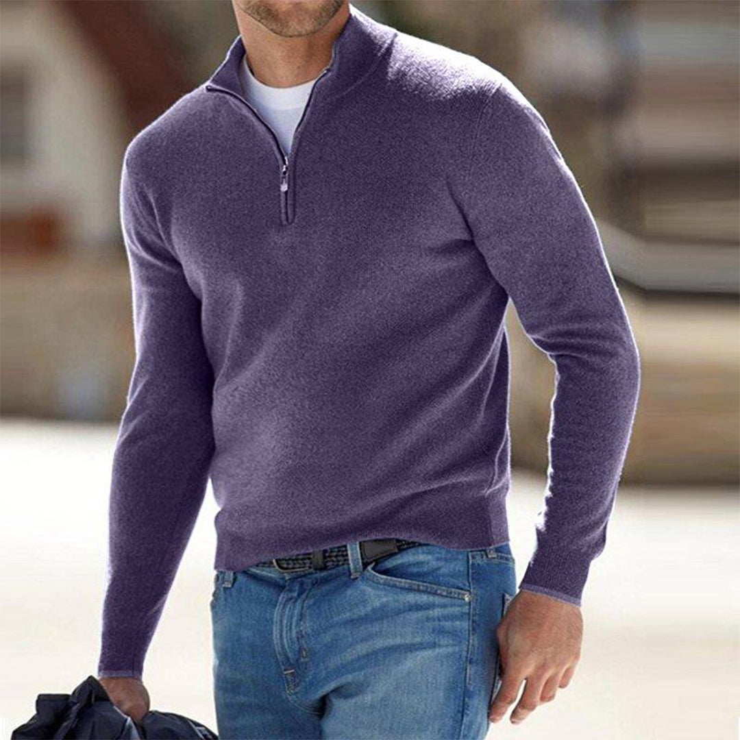 Pullover Herren Weste | Reißverschluss Freizeit Übergangslook