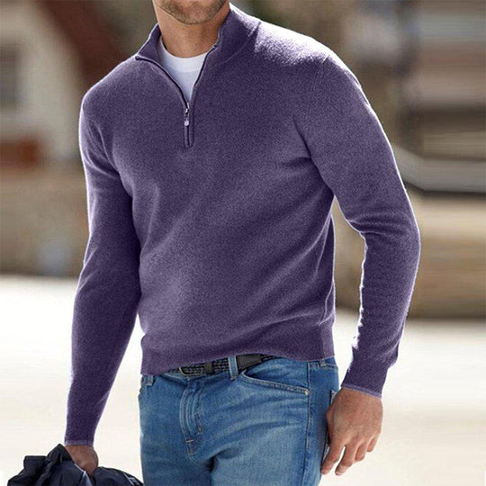 Pullover Herren Weste | Reißverschluss Freizeit Übergangslook