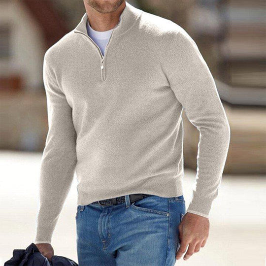 Pullover Herren Weste | Reißverschluss Freizeit Übergangslook