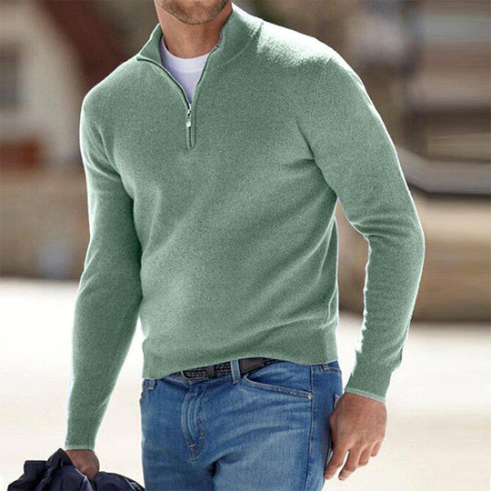 Pullover Herren Weste | Reißverschluss Freizeit Übergangslook