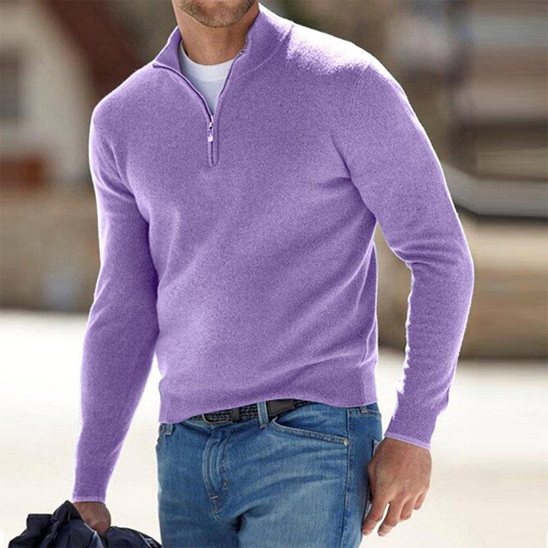 Pullover Herren Weste | Reißverschluss Freizeit Übergangslook