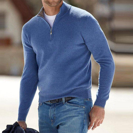 Pullover Herren Weste | Reißverschluss Freizeit Übergangslook