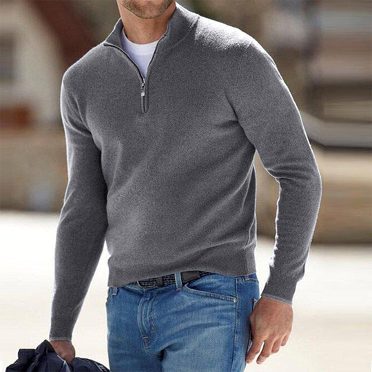 Pullover Herren Weste | Reißverschluss Freizeit Übergangslook