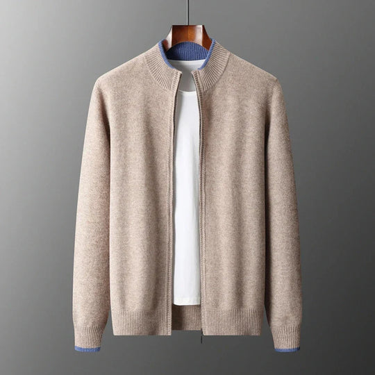 Strickjacke Mit Reißverschluss Für Herren | Leicht Gefüttert Und Zeitlos