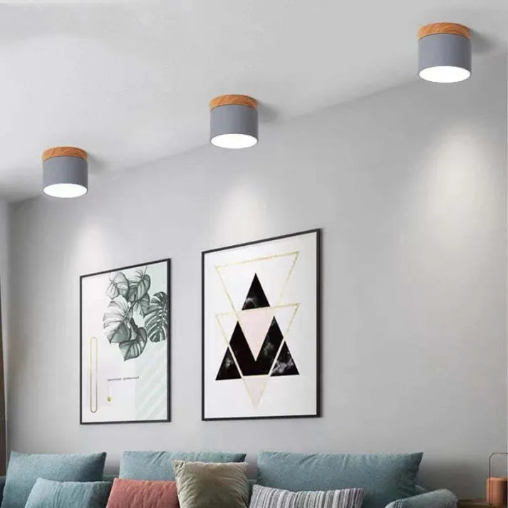 Minimalistische LED Deckenleuchte | Zylindrische Form
