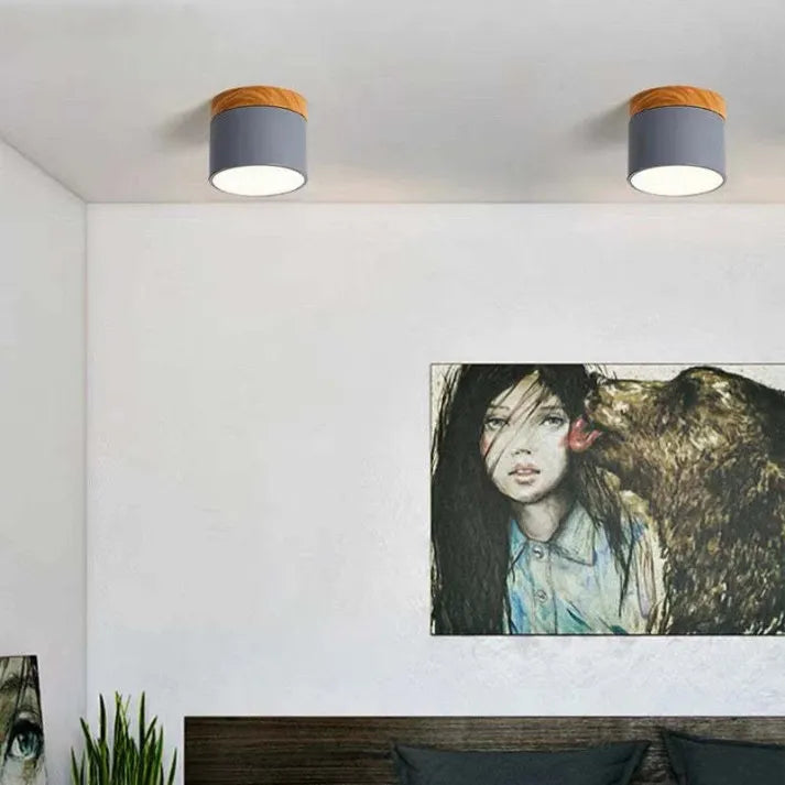 Minimalistische LED Deckenleuchte | Zylindrische Form
