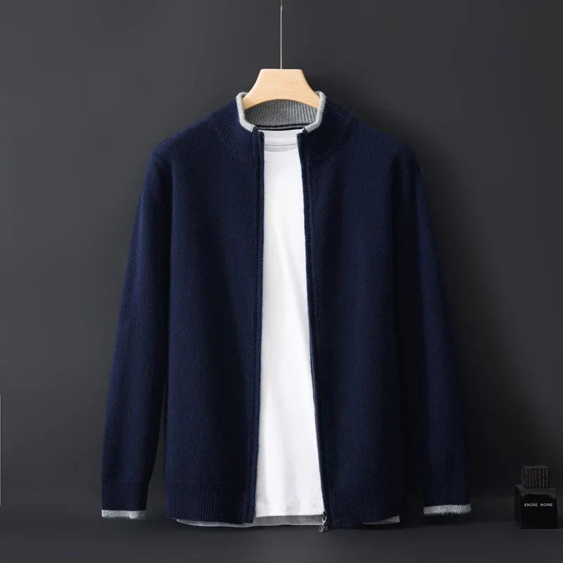 Strickjacke Mit Reißverschluss Für Herren | Leicht Gefüttert Und Zeitlos