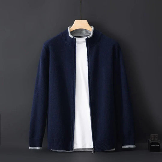 Strickjacke Mit Reißverschluss Für Herren | Leicht Gefüttert Und Zeitlos