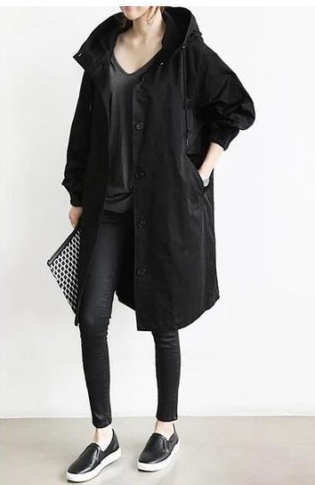 Damen Regenjacke Übergangsjacke Mit Knöpfen | Zeitlos & Praktisch
