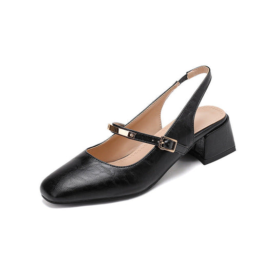 Damen Dirndl Schuhe | Slingback Mit Blockabsatz