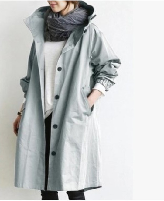 Damen Regenjacke Übergangsjacke Mit Knöpfen | Zeitlos & Praktisch