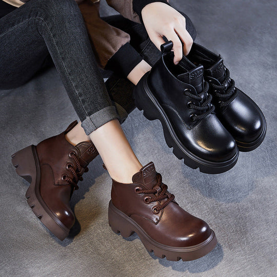 Damen Dirndl Schuhe | Knöchelstiefel Mit Schnürung