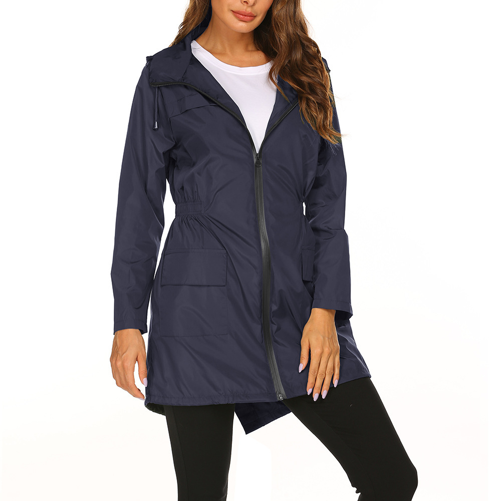 Damen Regenjacke Übergangsjacke Lang | Praktisch & Alltagstauglich
