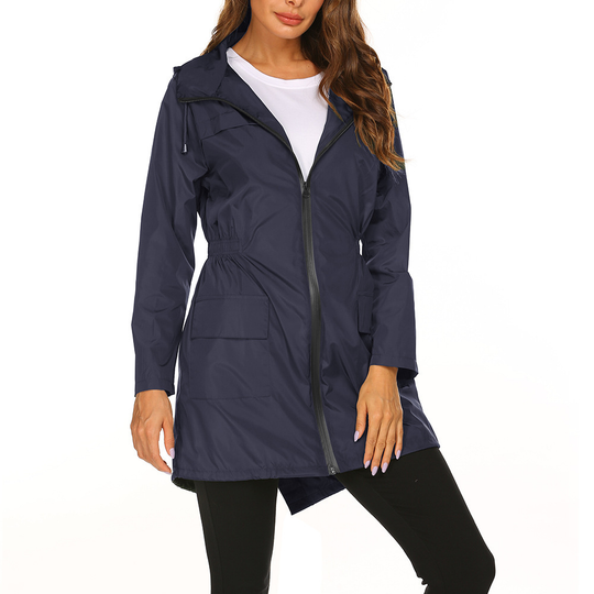 Damen Regenjacke Übergangsjacke Lang | Praktisch & Alltagstauglich