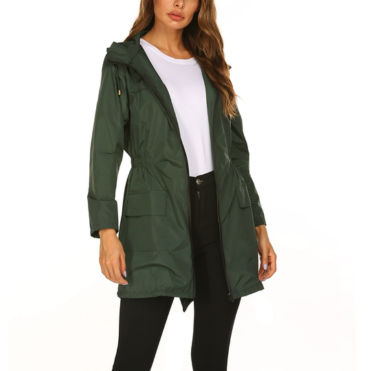 Damen Regenjacke Übergangsjacke Lang | Praktisch & Alltagstauglich