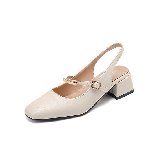 Damen Dirndl Schuhe | Slingback Mit Blockabsatz