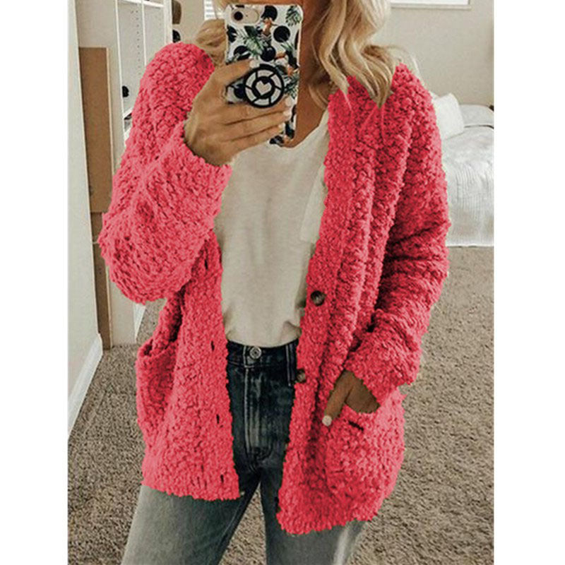 Kapuzenjacke Teddy Damen Für Winter | Flauschige Fleecejacke Mit Reißverschluss
