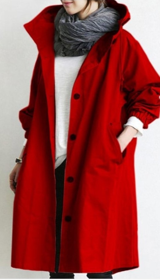 Damen Regenjacke Übergangsjacke Mit Knöpfen | Zeitlos & Praktisch