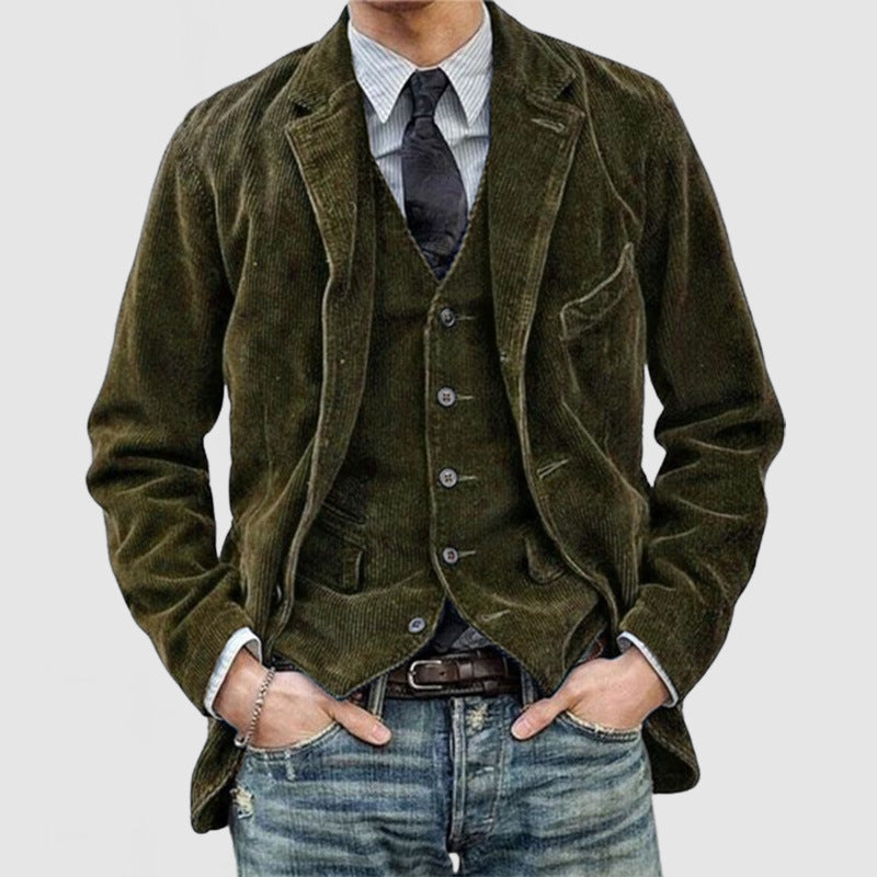 Blazer Herren Winterjacke Set Weste | Modern Klassisch