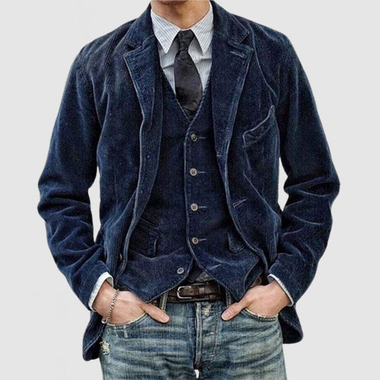Blazer Herren Winterjacke Set Weste | Modern Klassisch