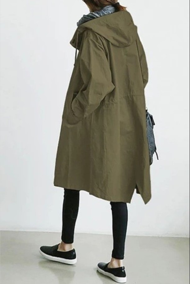 Damen Regenjacke Übergangsjacke Mit Knöpfen | Zeitlos & Praktisch