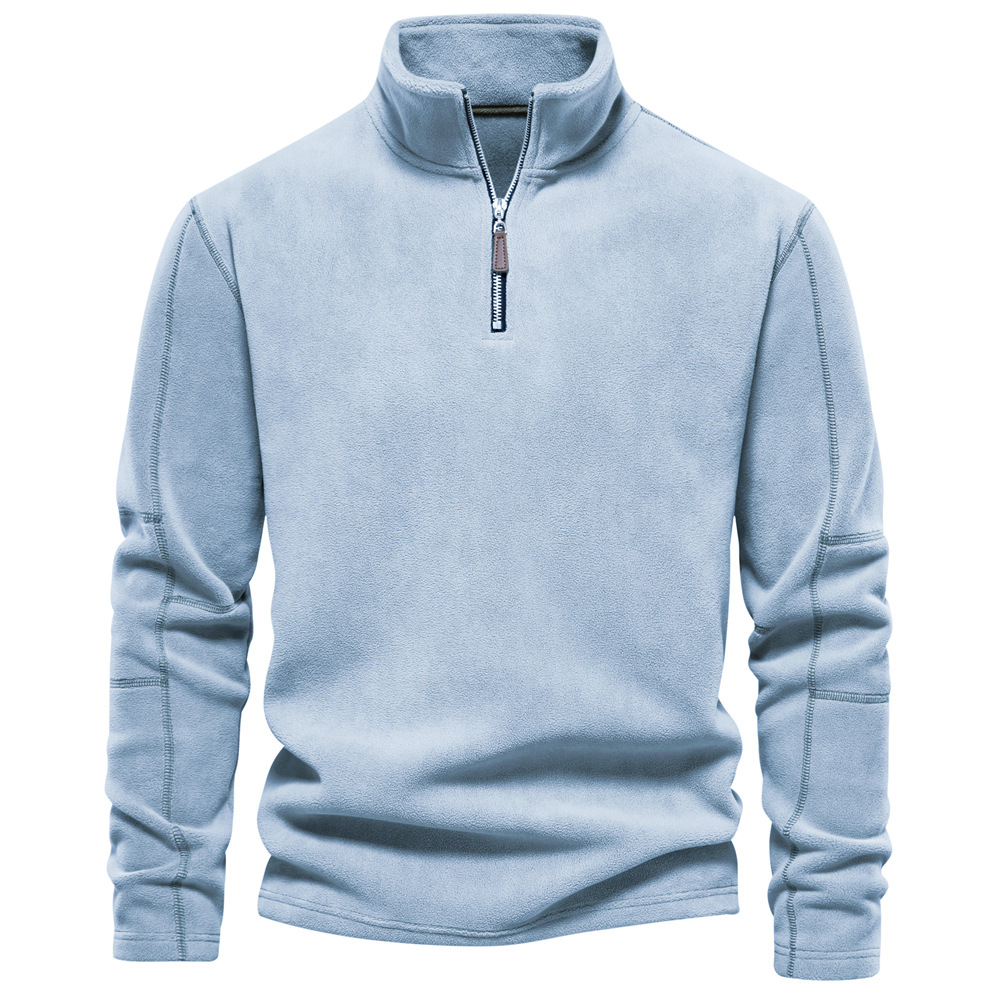 Rollkragenpullover mit halbem Reißverschluss für Männer