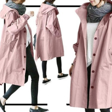 Damen Regenjacke Übergangsjacke Mit Knöpfen | Zeitlos & Praktisch