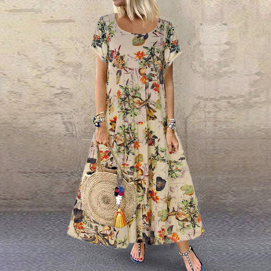 Lockeres Florales Maxikleid für Damen