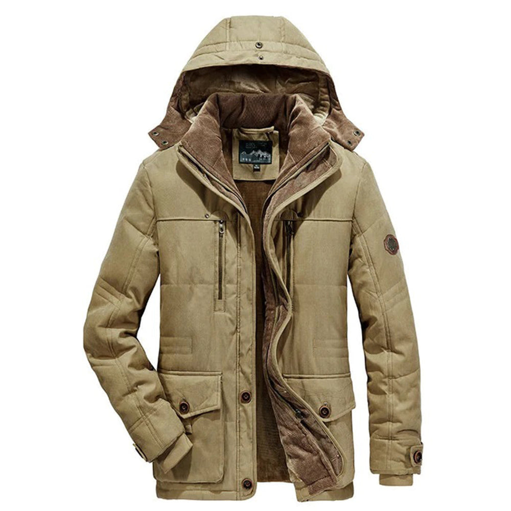Herren Winterjacke | Fleece Warm Kapuze