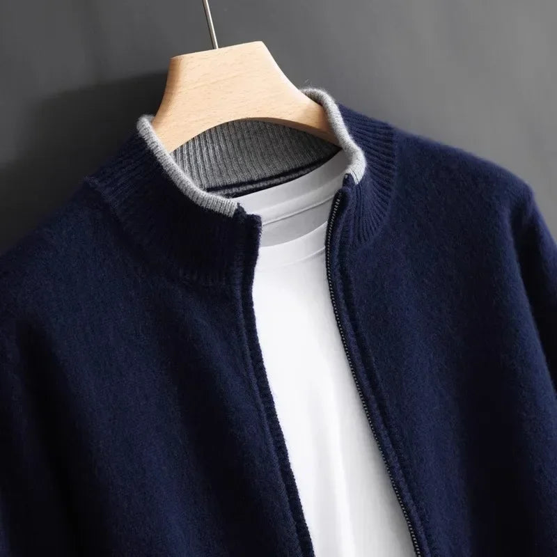 Strickjacke Mit Reißverschluss Für Herren | Leicht Gefüttert Und Zeitlos