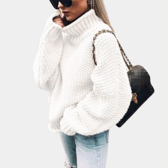 Pullover Damen Strick Mit Rollkragen | Bequem & Zeitlos