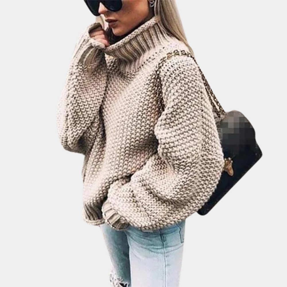 Pullover Damen Strick Mit Rollkragen | Bequem & Zeitlos