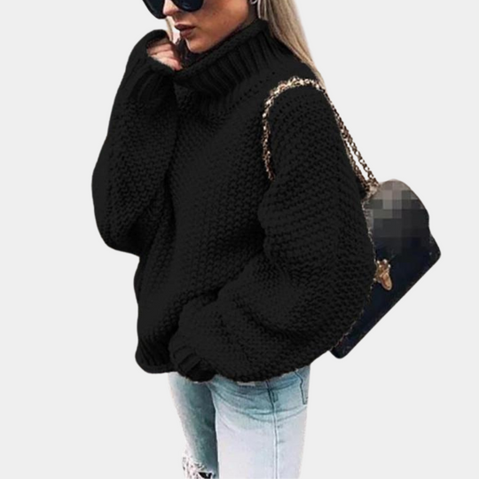 Pullover Damen Strick Mit Rollkragen | Bequem & Zeitlos