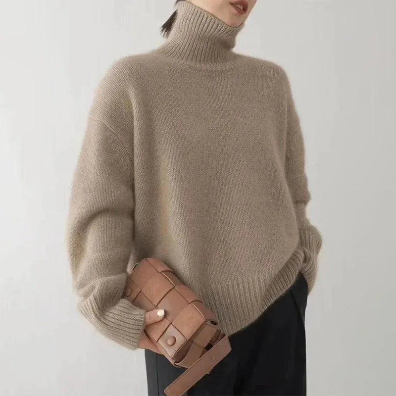 Rollkragen Pullover Damen Langarm | Klassisch & Bequem