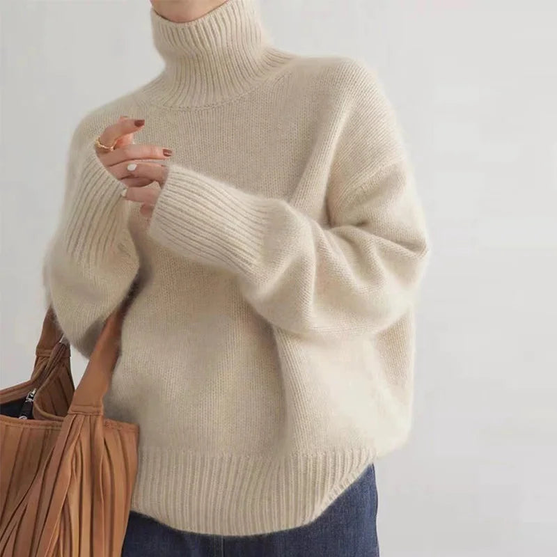 Rollkragen Pullover Damen Langarm | Klassisch & Bequem