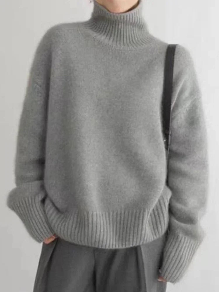 Rollkragen Pullover Damen Langarm | Klassisch & Bequem