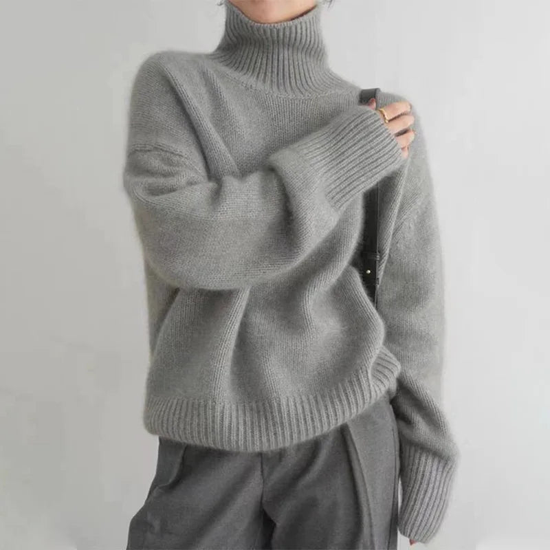Rollkragen Pullover Damen Langarm | Klassisch & Bequem