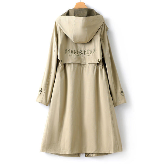Trenchcoat Damen Outdoor | Mit Kapuze Tailliert