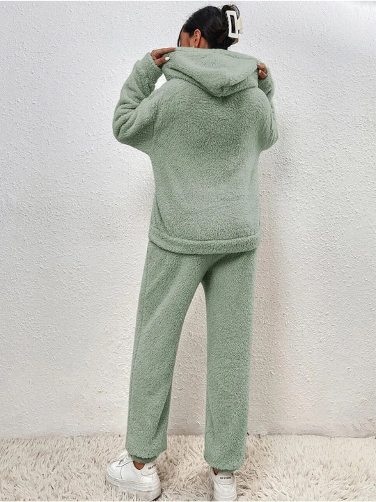 Damen Weiches Fleece Lounge-Set | Zweiteilig Gemütlich