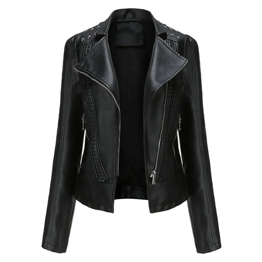 Damen Bikerjacke Kurz Geschnitten | Asymmetrischer Reißverschluss