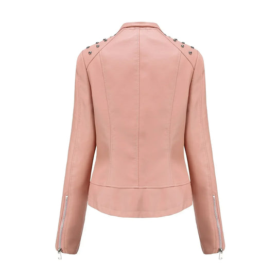 Damen Bikerjacke Kurz Geschnitten | Asymmetrischer Reißverschluss