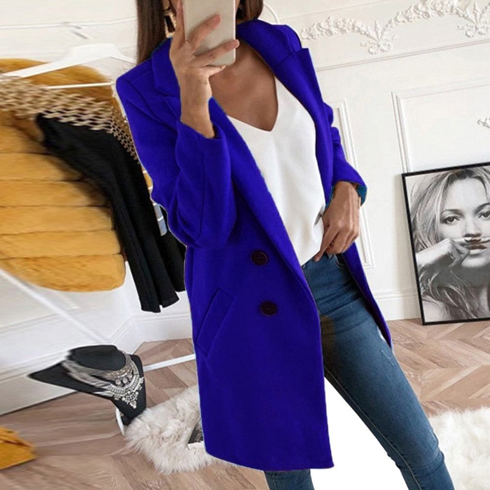 Wintermantel Damen | Reverskragen und Taschen für kalte Tage