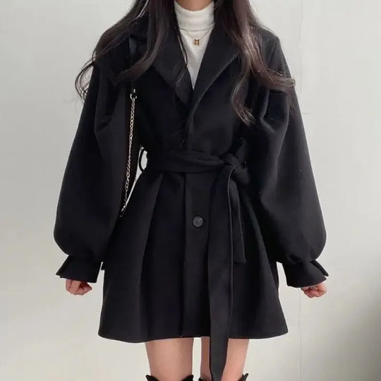 Trenchcoat Damen Elegant | Kurz Oversized Mit Gürtel