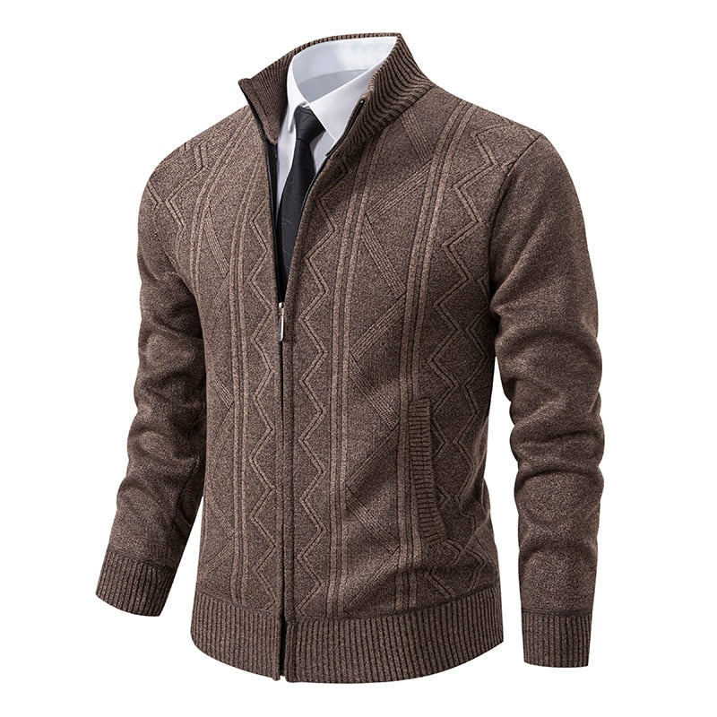 Business Strickjacke mit Reißverschluss für Männer