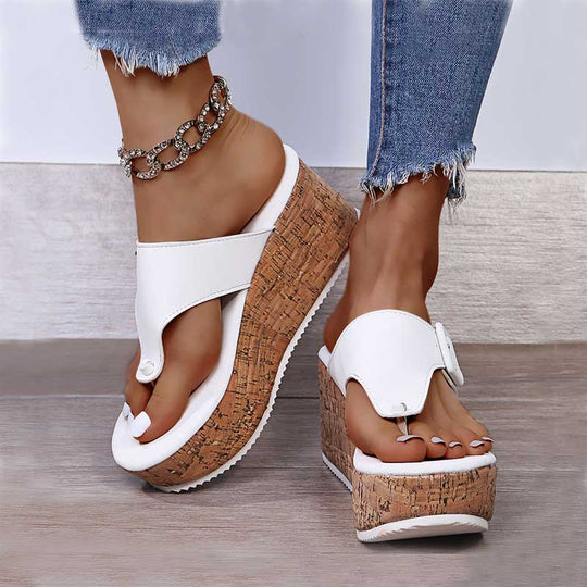 Keilsandalen mit Verstellbarer Schnalle für Damen